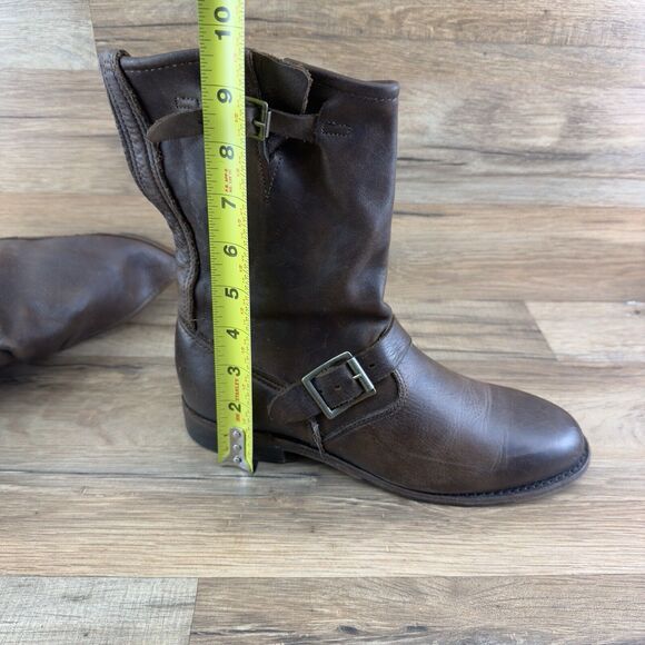 Vintage Women's Sz 7.5 Shoe Company Short Bootie Leather Biker Riding Wo… - Picture 4 of 7